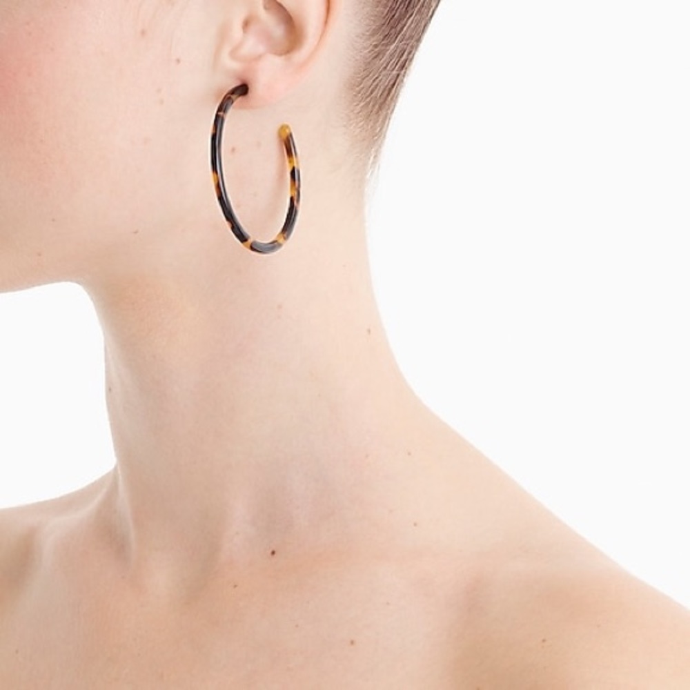 🏷 J.Crew Blue Lucite Hoop Earrings